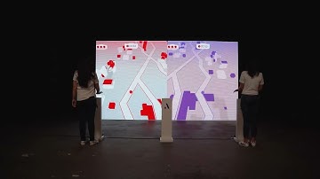 Interactive Inside The Line Multiplayer Installation with Hand Sensor - Immersive Technology