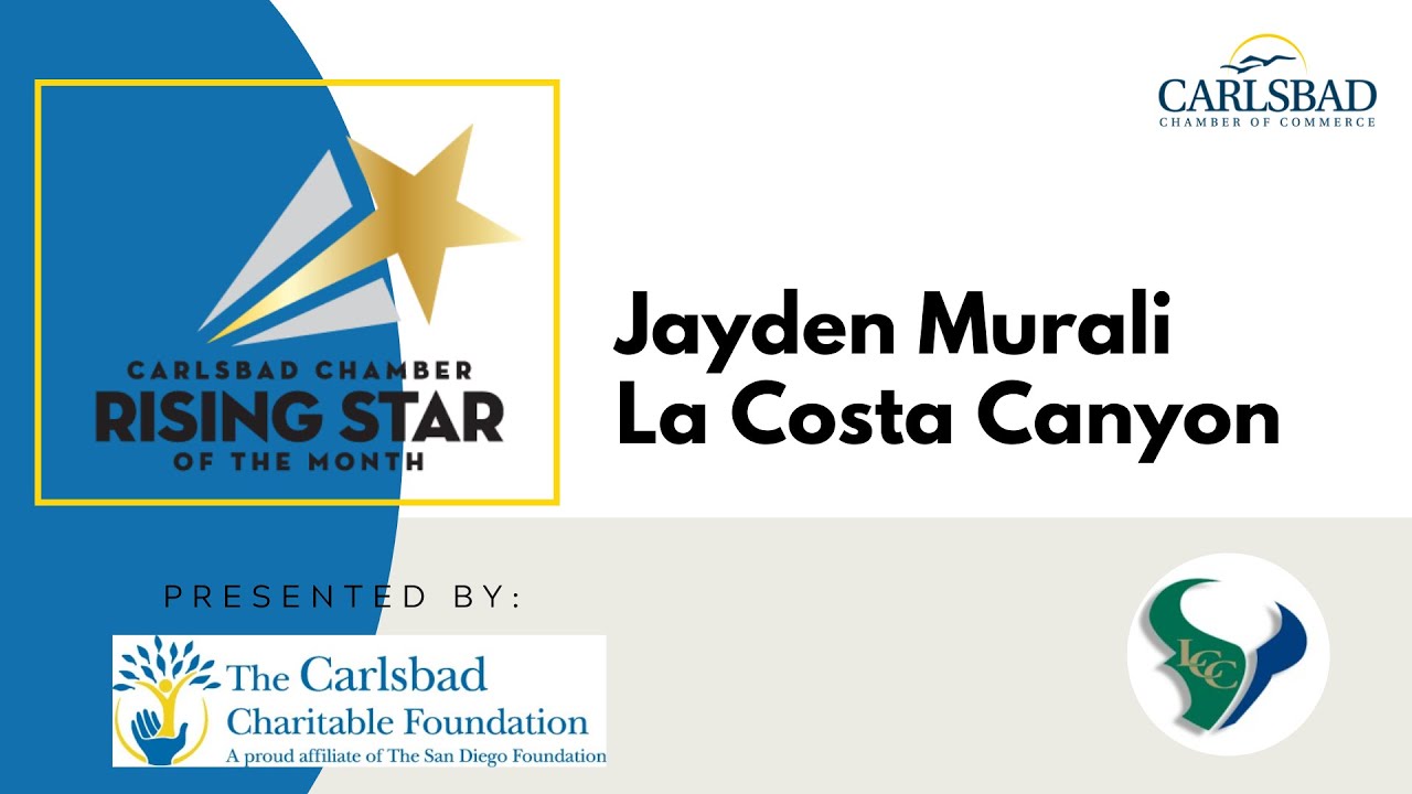 April, 2021 Rising Star: Jayden Murali, La Costa Canyon High School