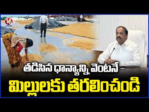Minister Tummala Review On Crops Damaged In Mancherial | V6 News - V6NEWSTELUGU