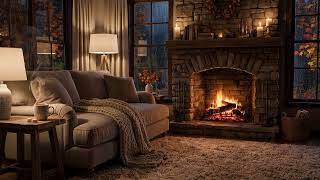 8 Hour Cozy Cabin Fireplace Ambience | Soft Crackling Fire for Sleep screenshot 5