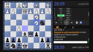 How to pin the queen and win. Peter Balkus vs. zurika