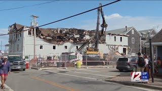 What caused the historic Harborside Inn fire