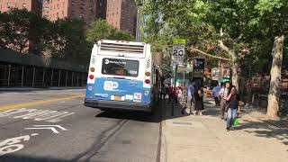 NYC Bus: Two M15 Buses at Madison, Oliver and Catherine Streets