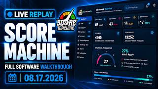 Score Machine Live Replay | Full Software Walkthrough & Data Overview — Aug ,17 2026 screenshot 1