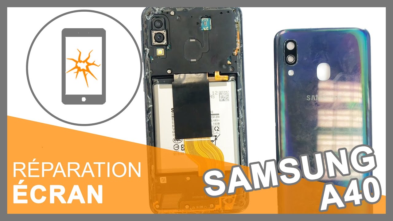 Réparation Écran Samsung Galaxy A40 - YouTube