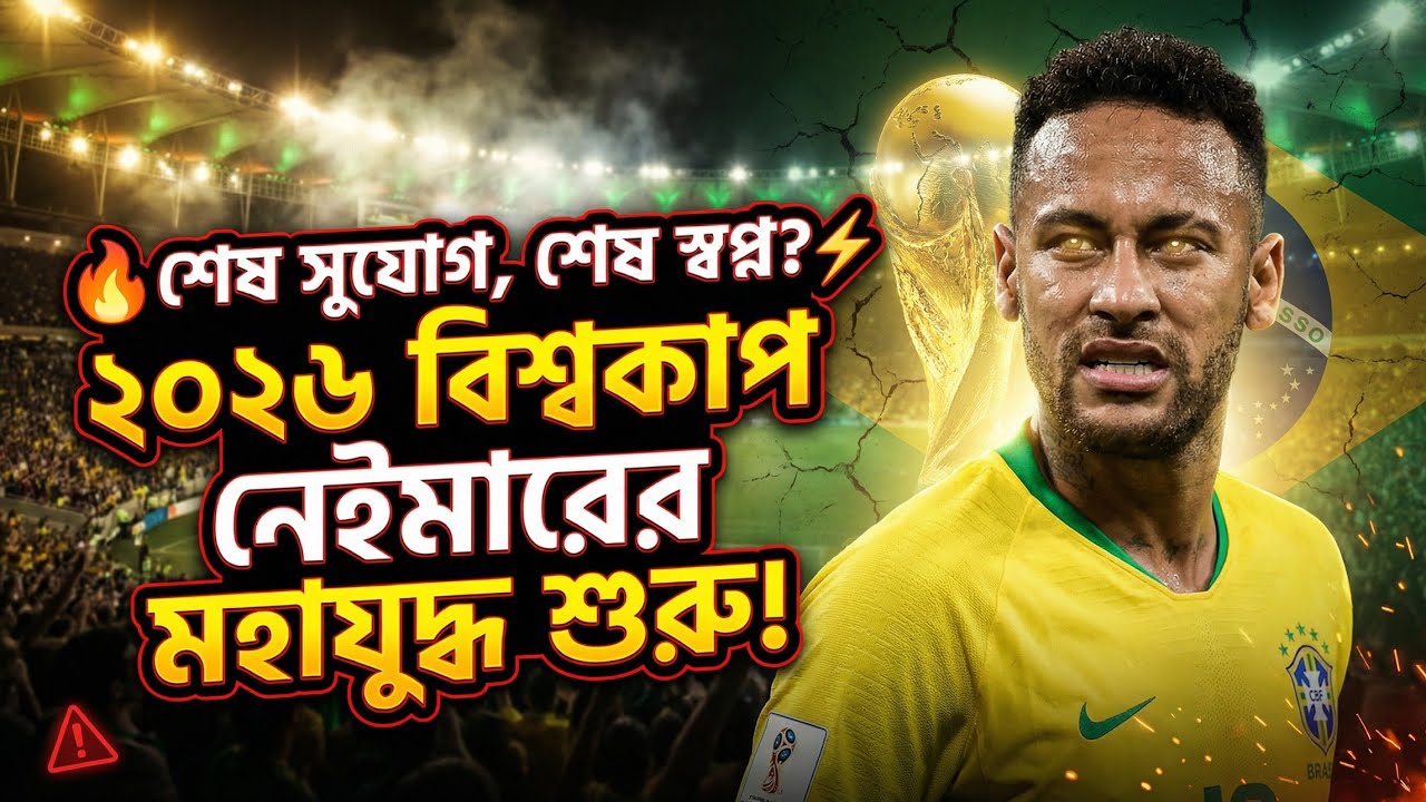 শেষ সুযোগ, শেষ স্বপ্ন? ২০২৬ বিশ্বকাপে নেইমারের মহাযুদ্ধ শুরু!
