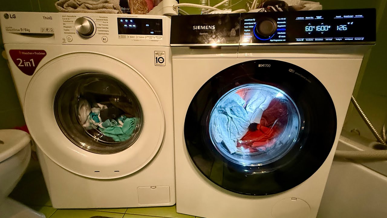Wash Race #2 - LG AIDD 2in1 VS Siemens IQ700 4D - Quick/Mix 60°C + Extra Rinse