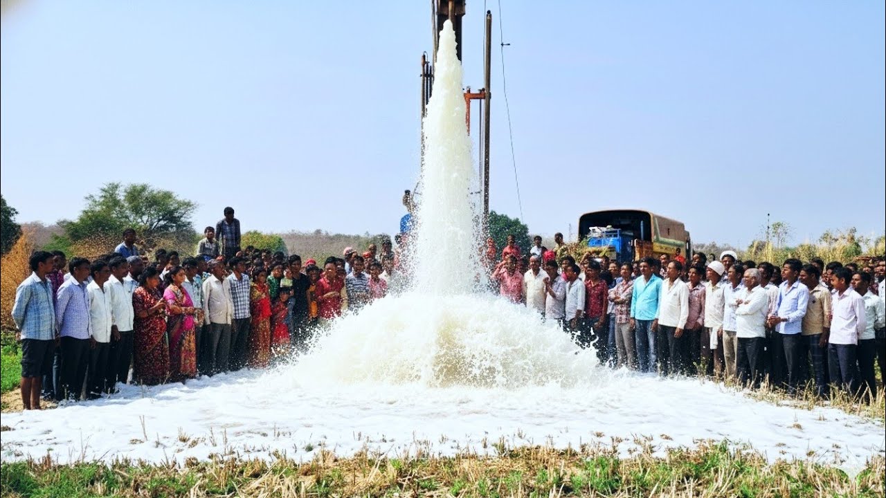 Borewell Drilling - 5.5 Hp Motor 90 Feet Deep Boring With Coconut Water Checking Method | Borewell