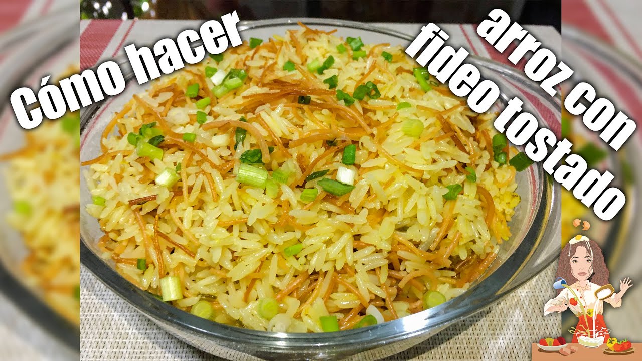 ARROZ CON FIDEO TOSTADO☆receta Ecuatoriana🇪🇨☆