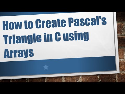 How to Create Pascal's Triangle in C using Arrays
