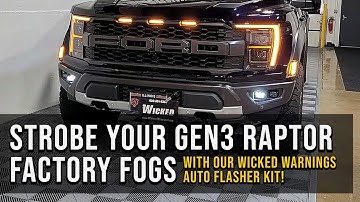 Strobe Factory Gen 3 Ford F-150 Raptor Fog Lights With Auto Flasher Kit