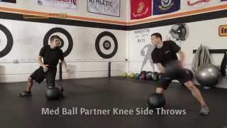 Medicine Ball Exercise - Partner Knee Side Throws