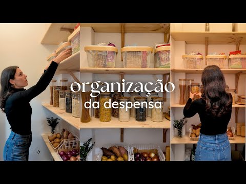 Organizei a despensa da minha irmã | Frascos e organizadores para uma despensa prática e funcional