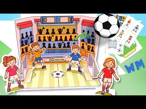 Football Craft Sheet World Cup 3D Backdrop Craft Template Printable PDF Children's Crafting Craft...