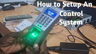 How to setup an access control system using zkteco f18 device