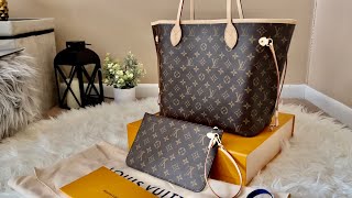 LOUIS VUITTON MOST POPULAR BAG UNBOXING /NEVERFULL MM MONOGRAM : Beige/🛑Stop watching before buy it
