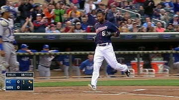 KC@MIN: Parmelee rips RBI double in bottom of the 1st