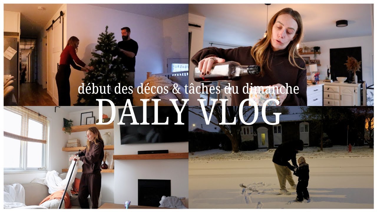 Dimanche productif, première neige, on commence les décos de Noël & plus - Vlog | Carole Anne B