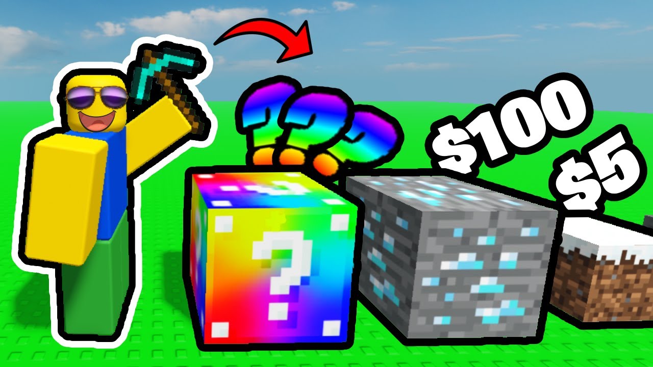 я заработал МИЛЛИОНЫ БЛОКОВ в Roblox майнинг блока...