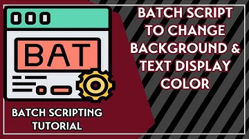 Batch File Colors: Batch Script that change Text  and Background Color
