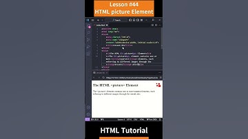 HTML Tutorial - Lesson 44: The HTML picture Element #shorts  #html5 #coding