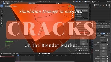 Geometry node-based damage in the form of cell fracture (Cracks Add-on)
