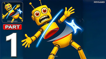 Ninja Shuriken: Throw & Slice - Gameplay Walkthrough Part 1 - Robot Ragdoll Break (Android, iOS)