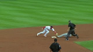 PIT@STL: Joyce advances to second base after review