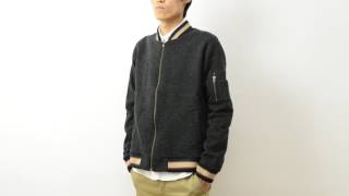 KRIFF MAYER クリフメイヤー カット ツイード MA-1 タイプ ジャケット メンズ アウター ＭＡ１ フライト ミリタリー 1635103 mv1612