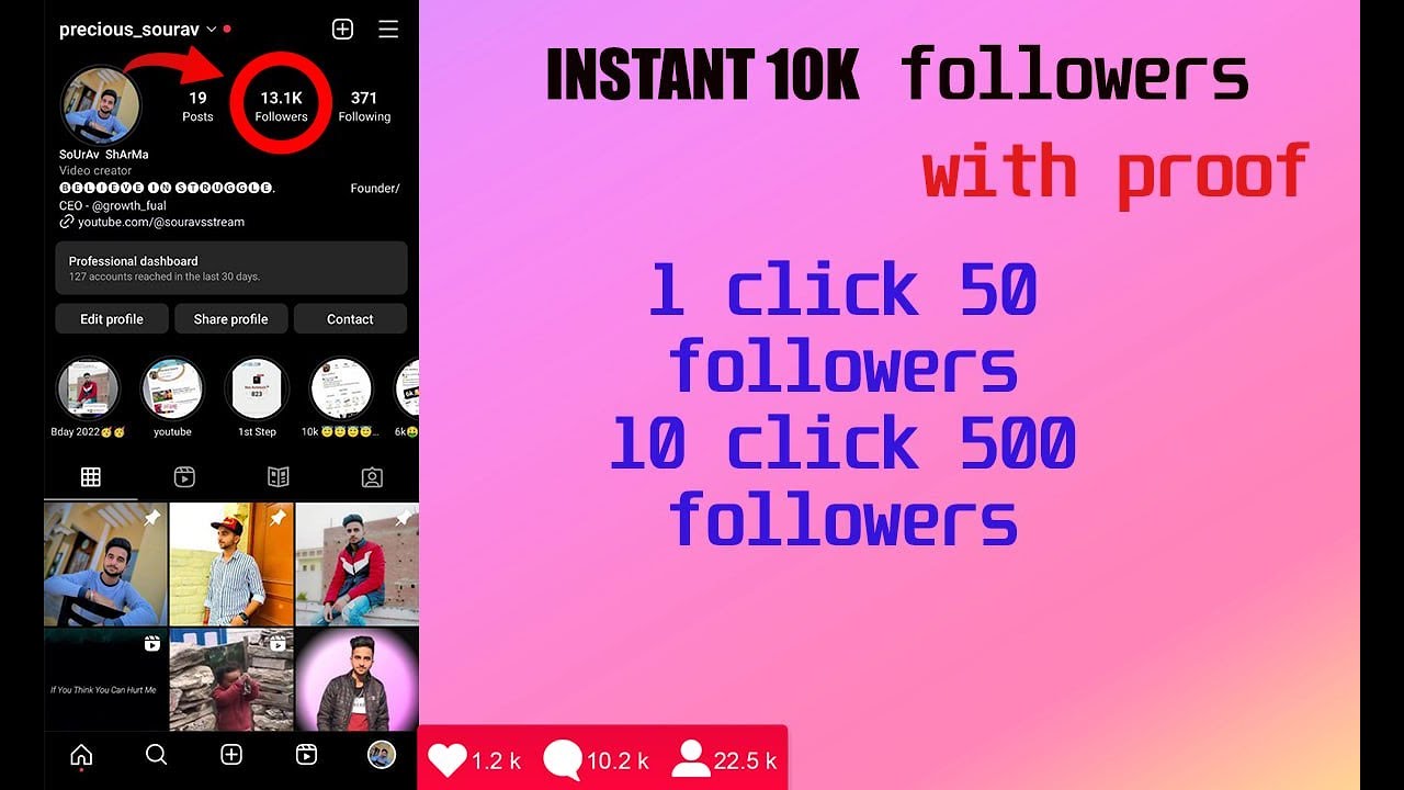 How to increase followers on Instagram | Get 1000 free followers in 10 ...