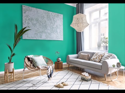 Вінілові шпалери As Creation 365628 в смарагдово-бірюзовому відтінку - антивандальні, видео 3