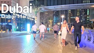 Dubai 4K🇦🇪 Marina Walk, Dubai Marina Walking Tour 