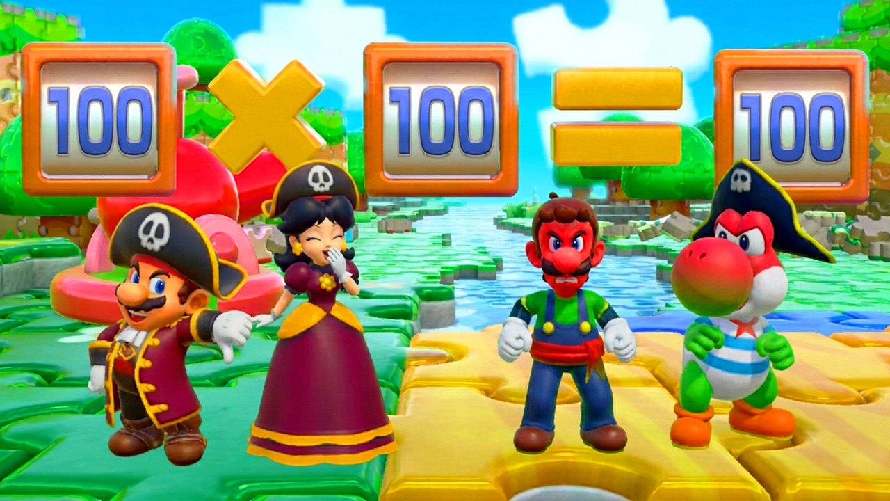 【スーパーマリオパーティ】ミニゲームマリオVsデイジーVsルイージVsヨッシー(最強CPU｢たつじん)