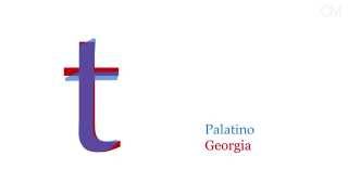 Palatino Vs Georgia  Lower Case Comparison