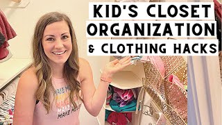 Kid’s Closet Organization || Transitioning Kid&#39;s Clothes for New Season / Kid’s Clothing Hacks