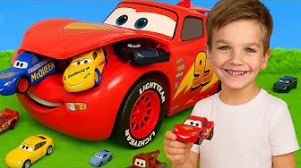 Mark with Lightning McQueen | 3 episodes of toy cars
