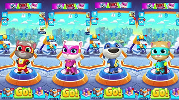 four in one gaming video | Talking tom hero dash #62