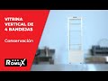 Vídeo: Vitrina Pastelera Expositora Refrigerada Vertical de Suelo 4 Estantes con 1 Puerta Blanca 230 Litros Ventilada ®Romux