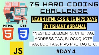 DAY 4 - 75 HARD CODING CHALLENGE. LEARN HTML, CSS AND JS BY TISHANT AGRAWAL.