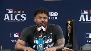 JAMES HILL SPORTS MLB TAMPA BAY RAYS WIN ALCS GAME 6 TB 7 CLE 3 F FREDDY PERALTA POST CT 10-19-26