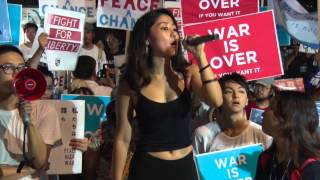 SEALDs 国会前 8.21 和香子さん/復帰コール