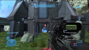 Halo: Reach - TU BETA - 3 Flag CTF - Asylum - Gameplay (HD)