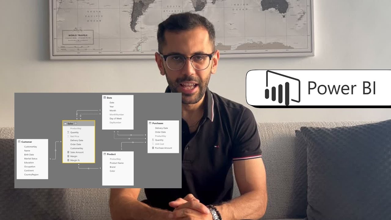 How to create data model with date table in Power BI