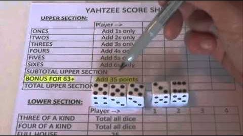 How to Win at Yahtzee - Tips and Tricks - Step by Step Instructions - Tutorial - 5 Dice Game