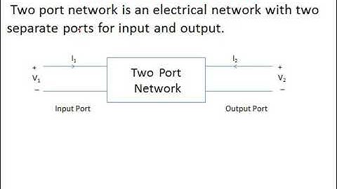 Network Theory Lec 24: TWO PORT NETWORK (Part 1)