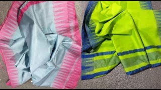Handwoven Linen Silk Saree 2018 New Collections || latest designer sarees/linen sarees online screenshot 3