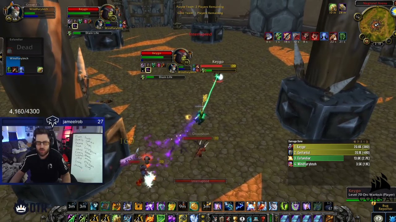 Cdew's perspective vs Keygo WoW TBC Arena