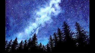 GALAXY Watercolor Painting Tutorial