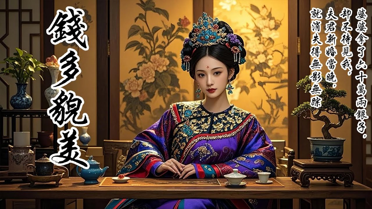 【錢多貌美】新婚夜，夫君連蓋頭都未掀，轉身就走，還讓我自求多福。他覺得為六十萬兩銀子娶商戶女很丟臉。婆婆讓我不必奉茶請安，也不用管家，但卻讓我墊付全府開銷。呵，我爹那五十船的嫁妝，可不是送來養白眼狼的