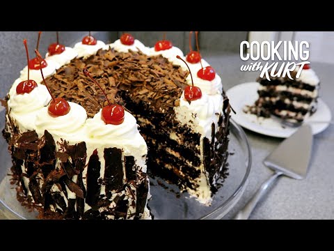 Red Ribbon Black Forest Cake - Filipino Favorite Cherry Liqueur Chocolate Cake | Cooking with Kurt